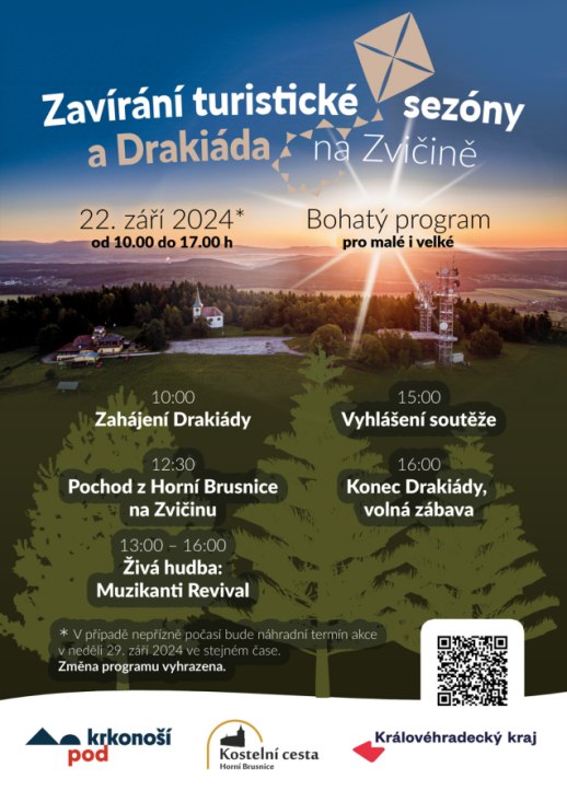 Zavírání turistické sezóny v Podkrkonoší a Drakiáda na Zvičině